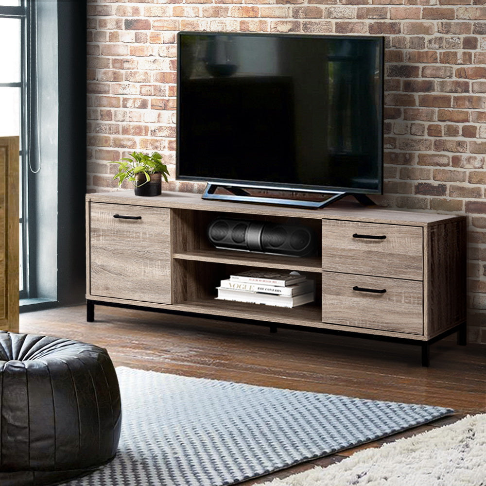 Artiss TV Cabinet Entertainment Unit 132cm Pine Tania