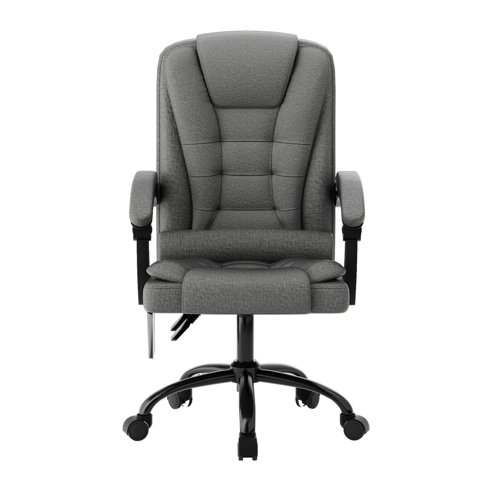 Artiss 2 Point Massage Office Chair Fabric Black