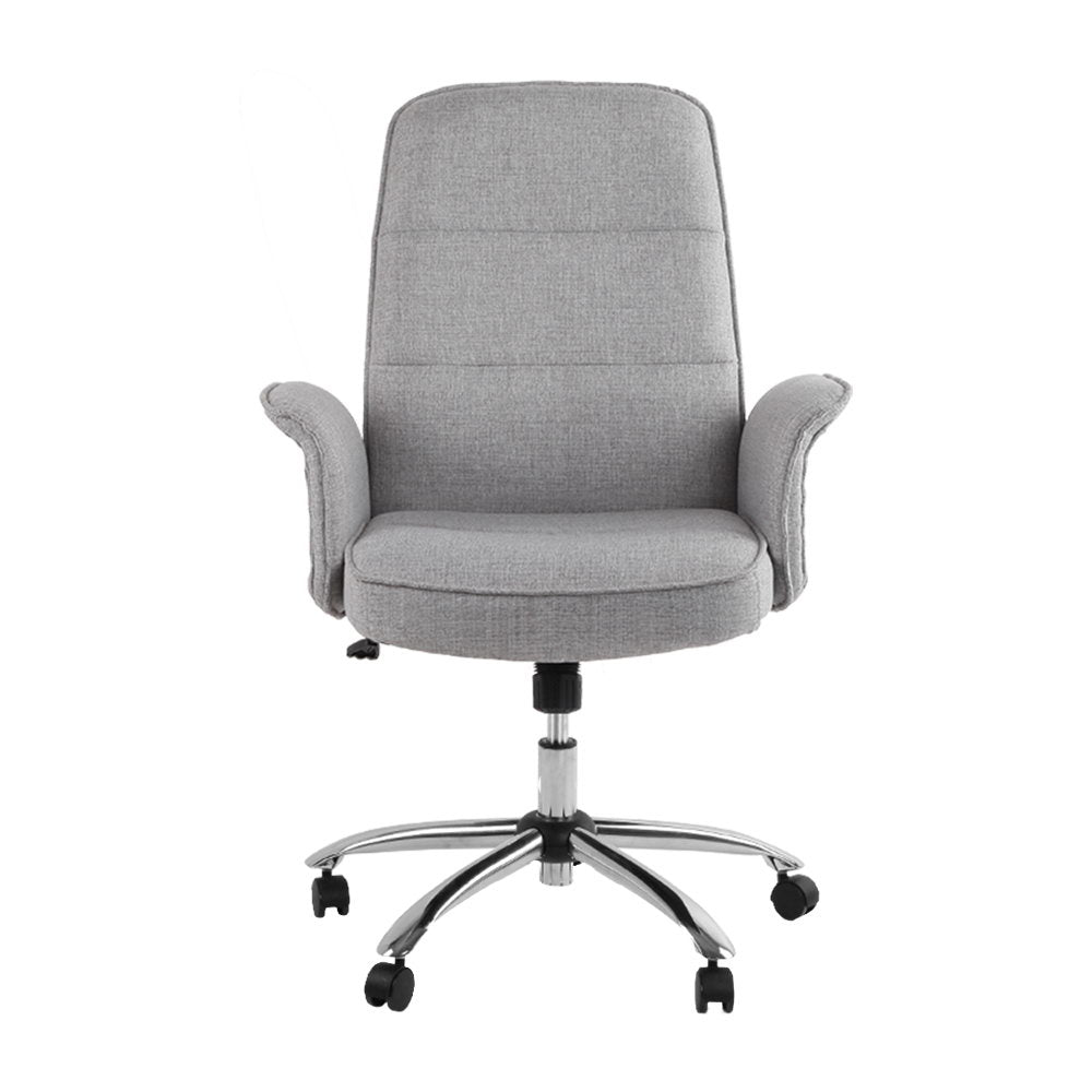 Artiss Fabric Office Chair Computer Chairs Grey