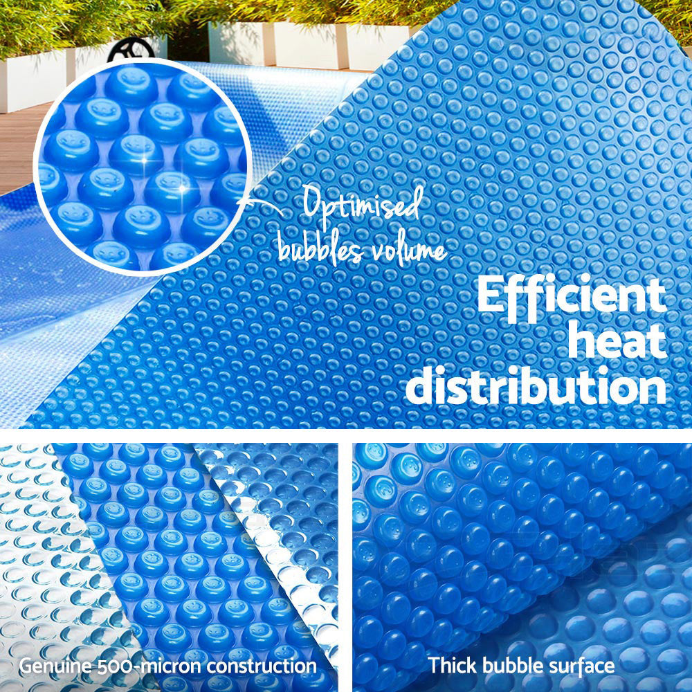 Aquabuddy Pool Cover 500 Micron 9.5x5m Swimming Pool Solar Blanket Blue