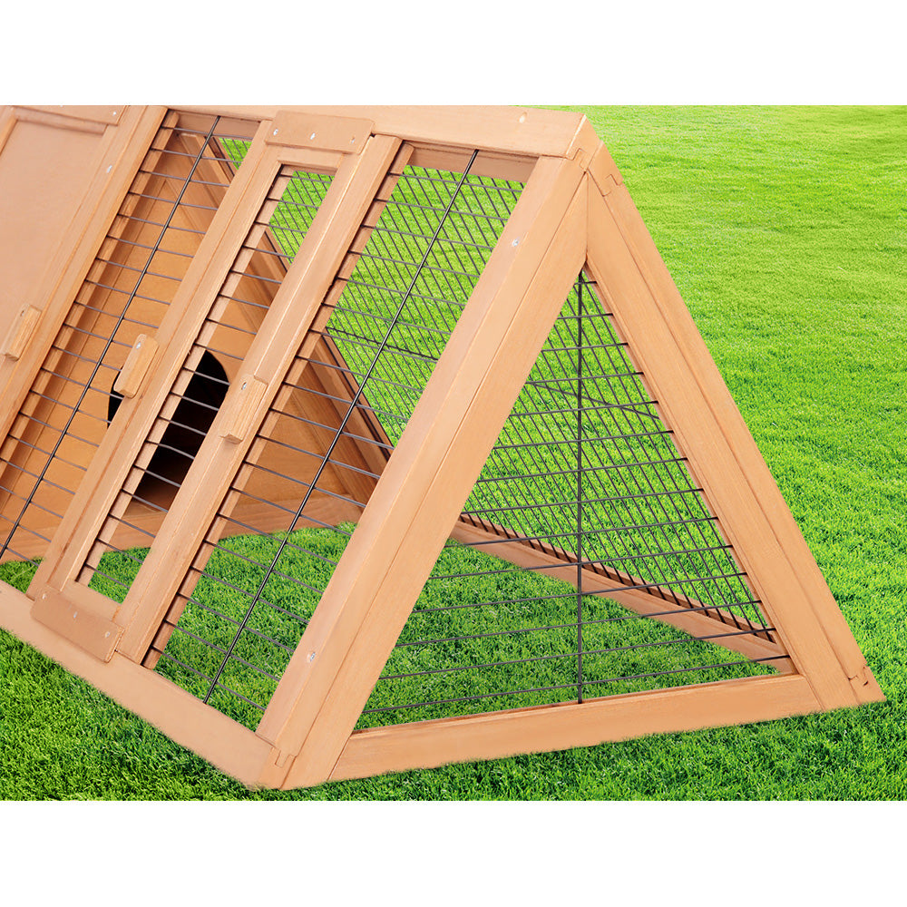 i.Pet Rabbit Hutch 119cm x 51cm x 44cm Chicken Coop Large Run Wooden Cage Outdoor