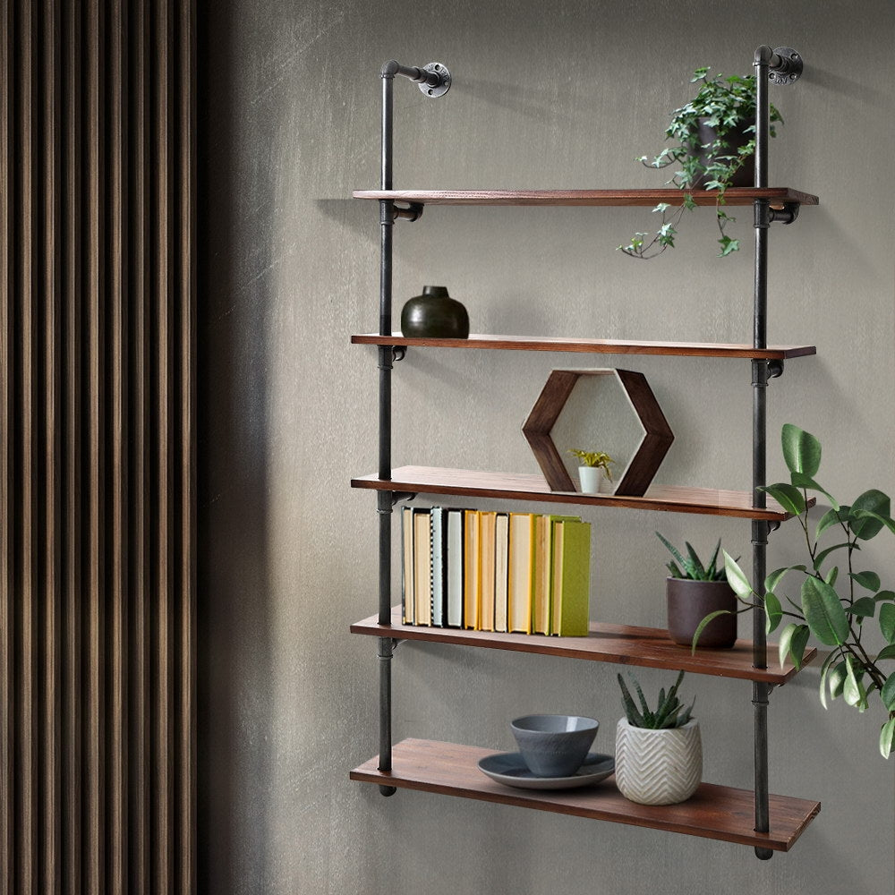 Artiss Floating DIY Pipe Shelf 5 Tiers - ISSA