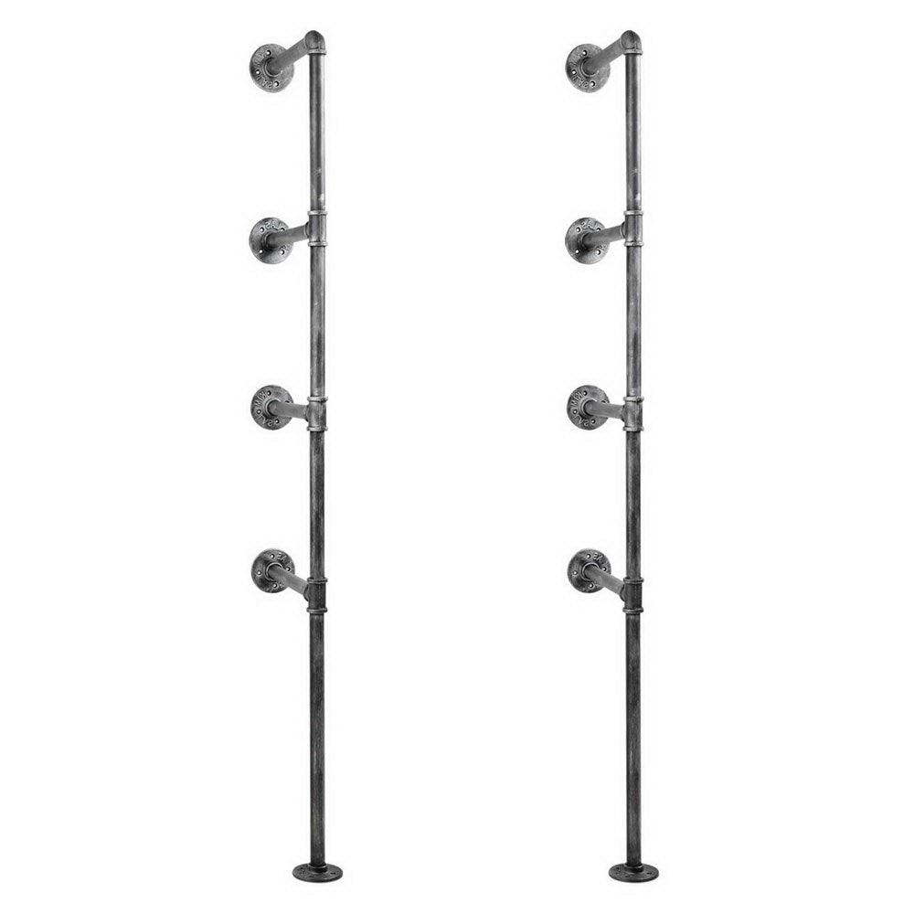 Artiss Floating DIY Pipe Shelf Metal Brackets Set of 2