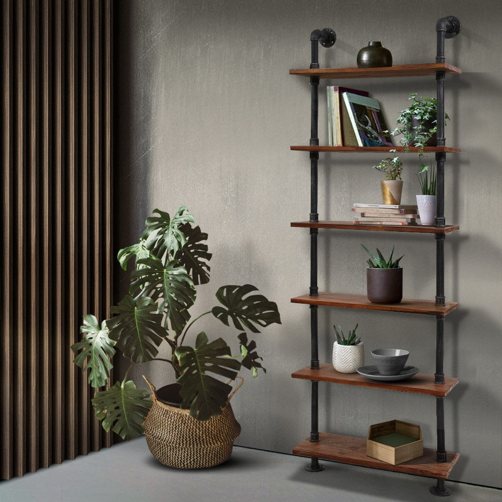 Artiss Floating DIY Pipe Shelf 6 Tiers - IDA