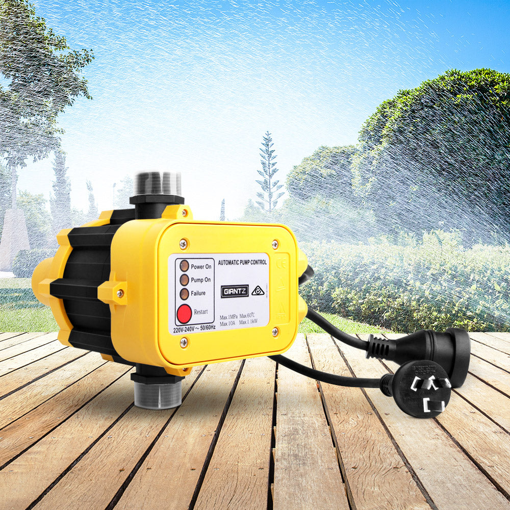 Giantz Automatic Electronic Water Pump Controller - Yellow