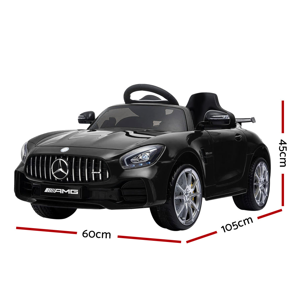 Kids Electric Ride On Car Mercedes-Benz AMG GTR Licensed Toy Cars 12V Black