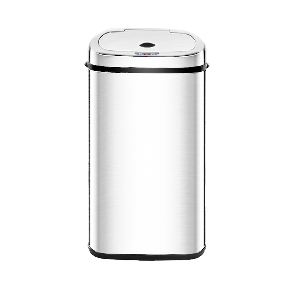 Devanti 50L Motion Sensor Bin Rubbish Automatic Silver