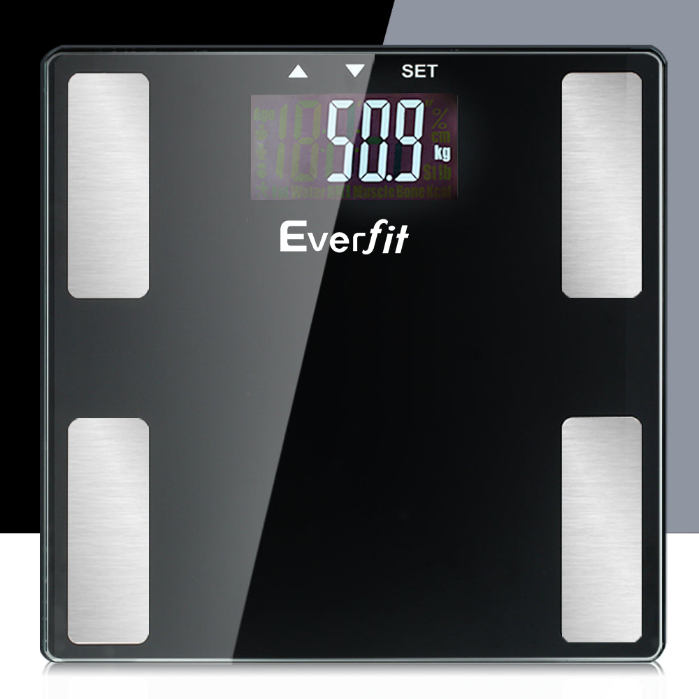 Everfit Bathroom Scales Digital Body Fat Scale 180KG Electronic Monitor BMI CAL