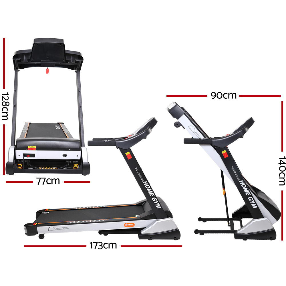 Everfit Treadmill Electric Auto Incline Spring Home Gym Fitness Excercise 480mm