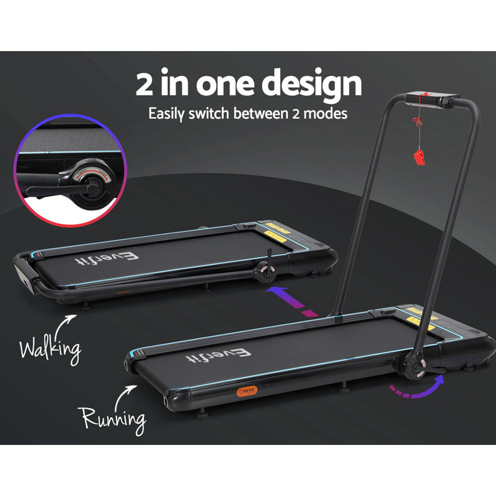 Everfit Treadmill Electric Walking Pad Home Gym Office Fitness 420mm Remote