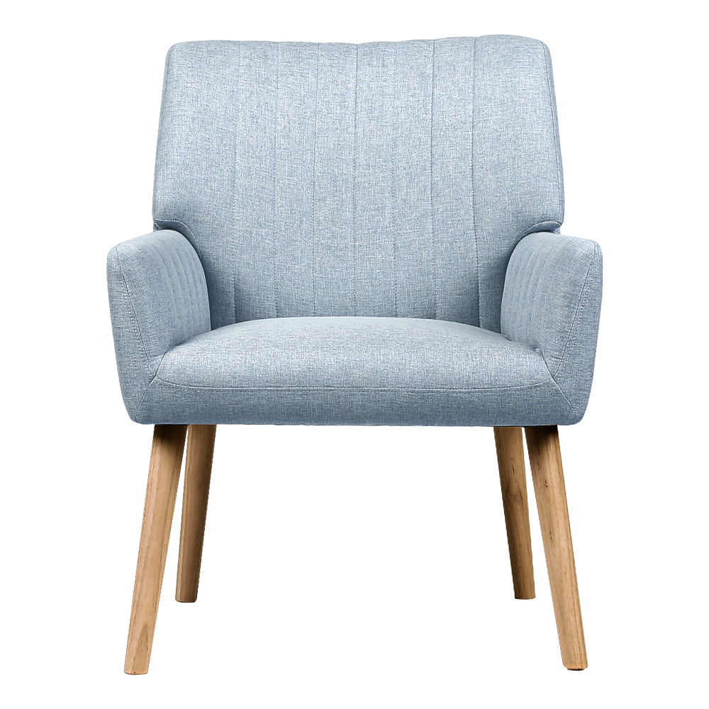 Artiss Armchair Fabric Grey Sebastini