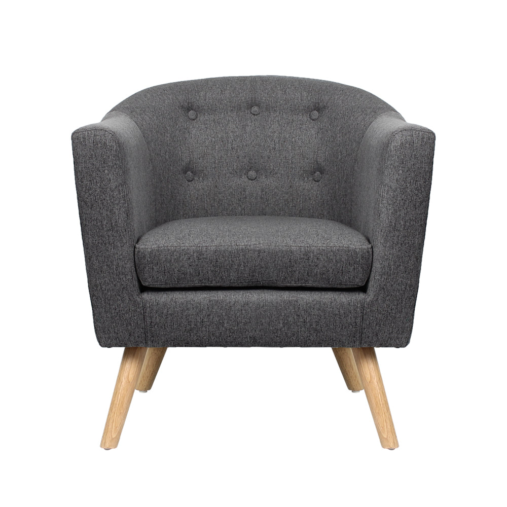 Artiss Armchair Tub Chair Grey Adora