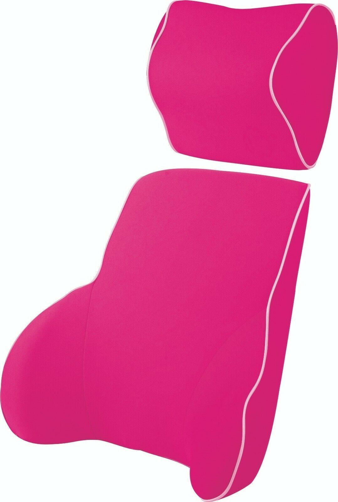 Pink Memory Foam Lumbar Back & Neck Pillow Support Back Cushion Office Car Seat