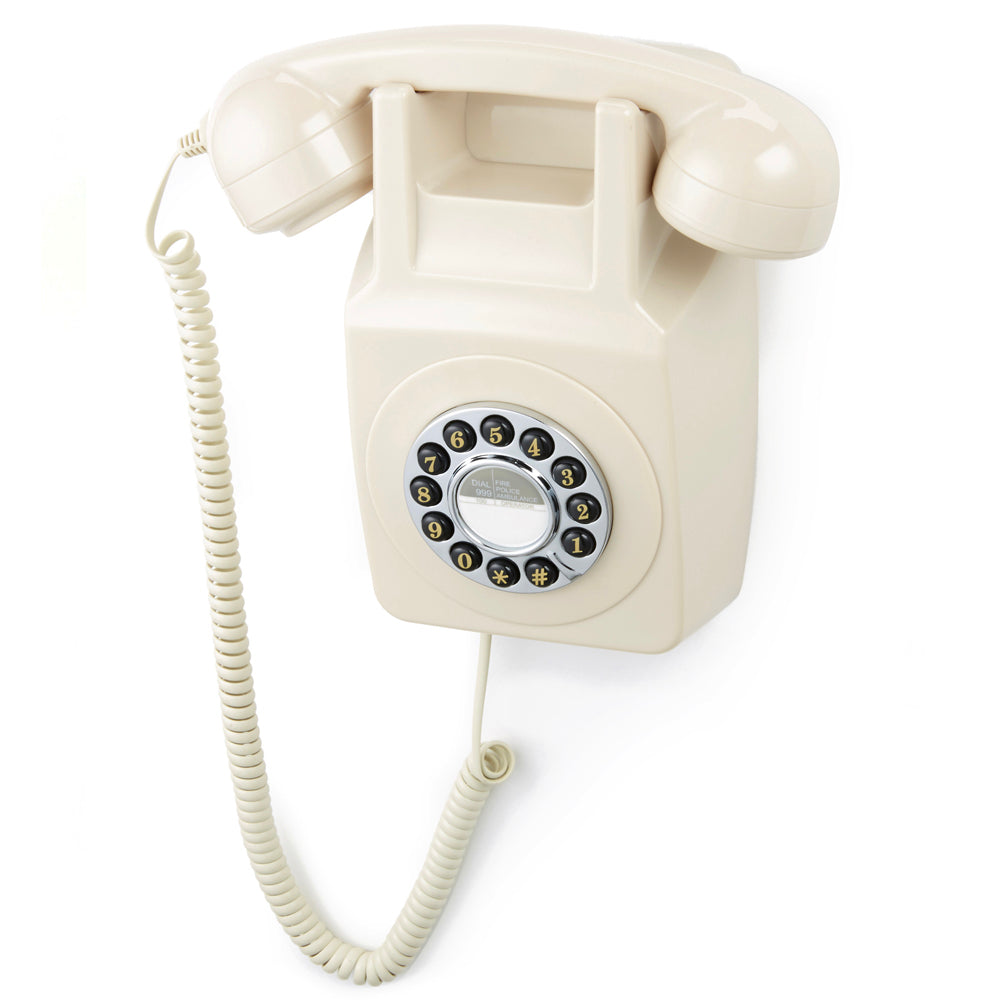 GPO RETRO GPO 746 WALL MOUNTED PUSH BUTTON TELEPHONE - IVORY