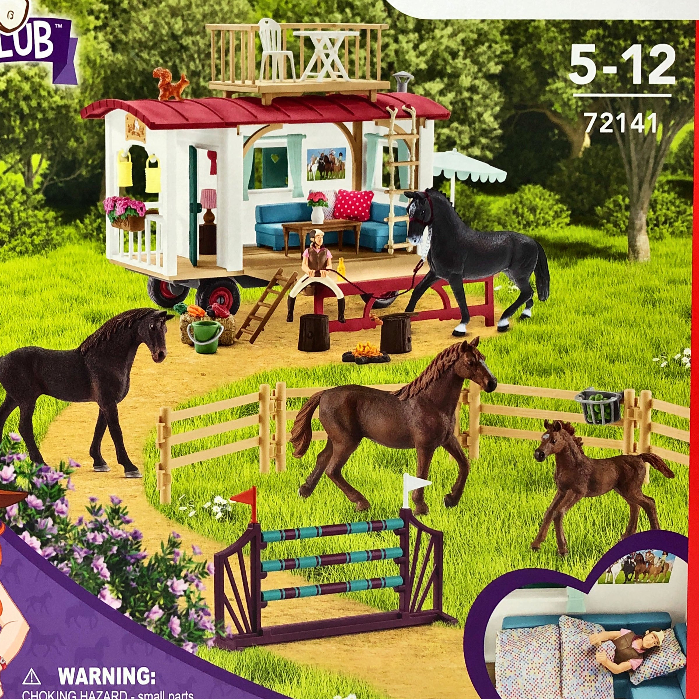 Schleich Large Playset Secret Horse Training At The Horse Club Caravan