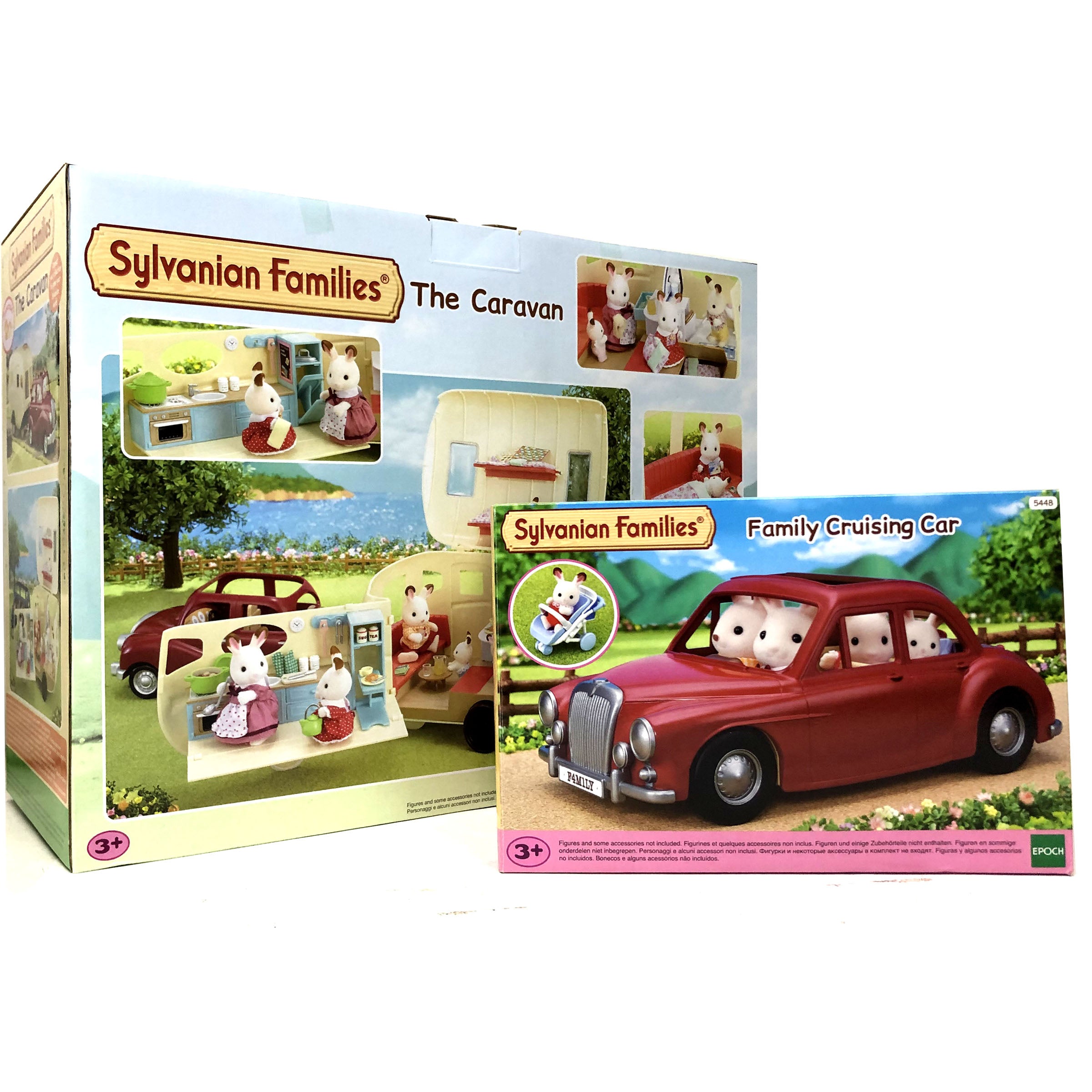 Sylvanian Families Famliy Cruising Car & Caravan Bundle Pack 5448 5045