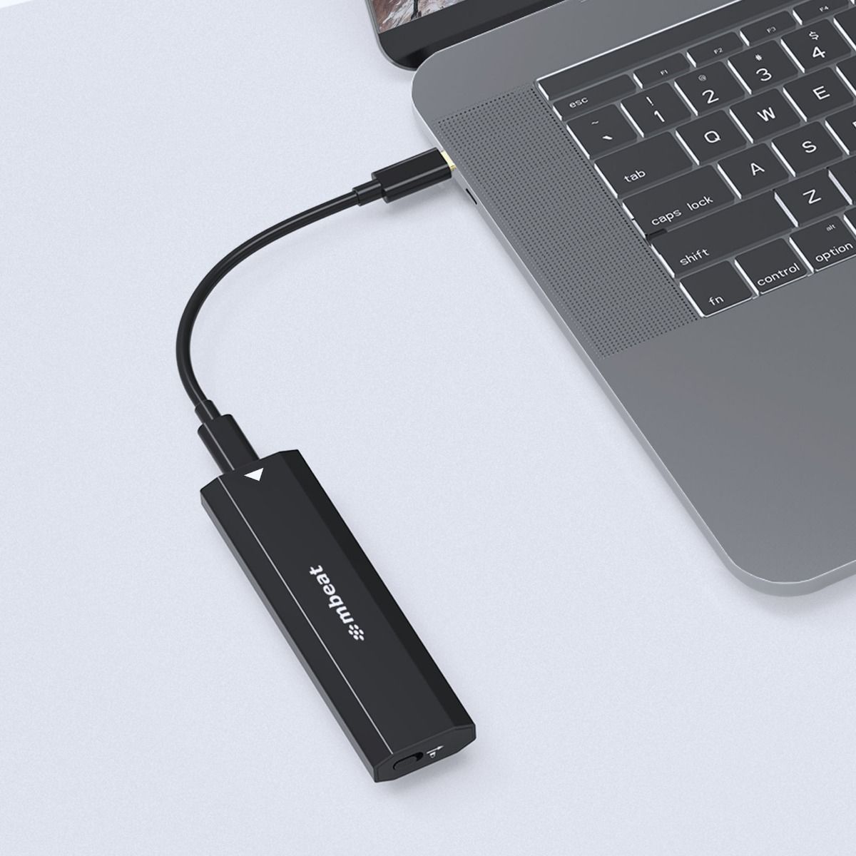 mbeat Elite USB-C to M.2 SSD Enclosure (M-Key, B+M Key) - Matte Black