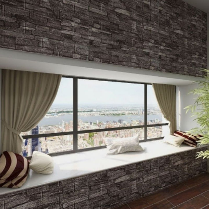 Decorative 3D Foam Wallpaper Panels Stone Brick 10PCS