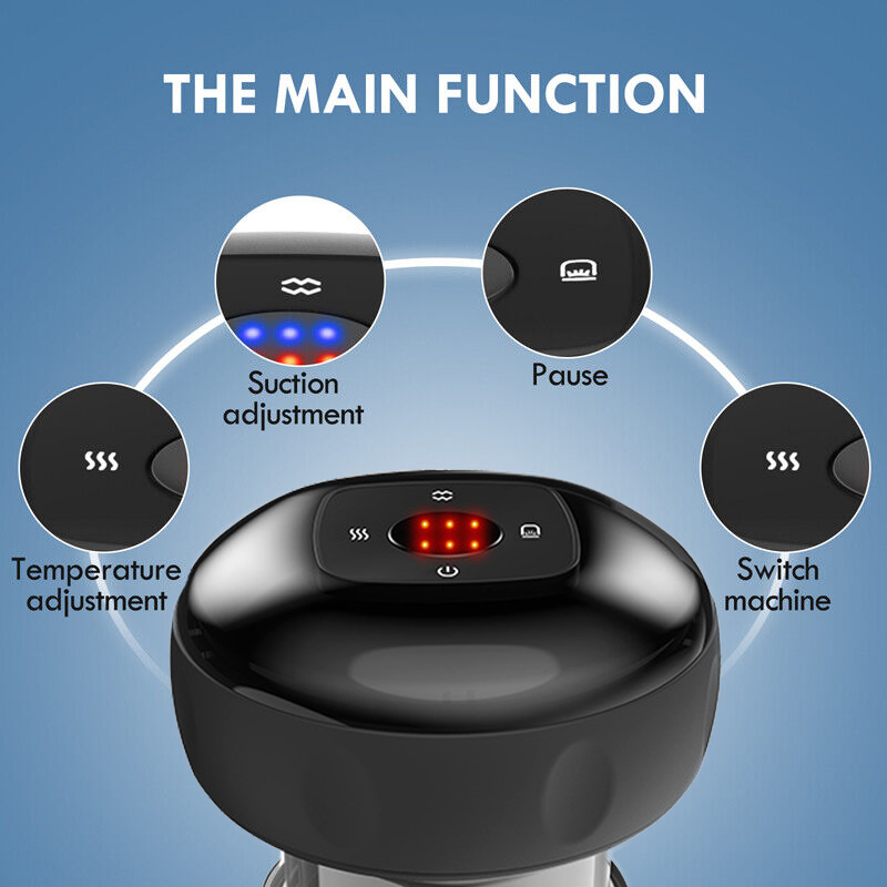 6 Levels Electric Cupping Therapy Massager Adjustable Portable Rechargeable