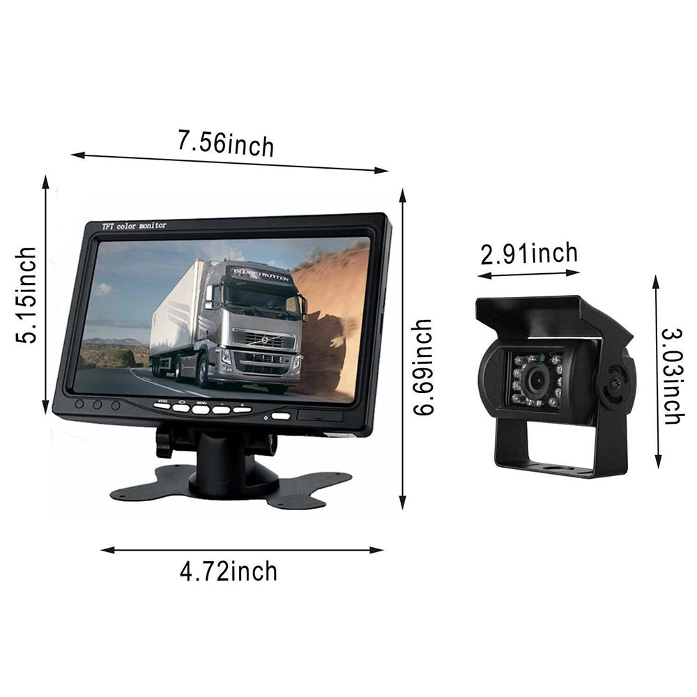 7 inch Monitor Reversing Camera Night Vision Car Rear View Kit For Truck Caravan