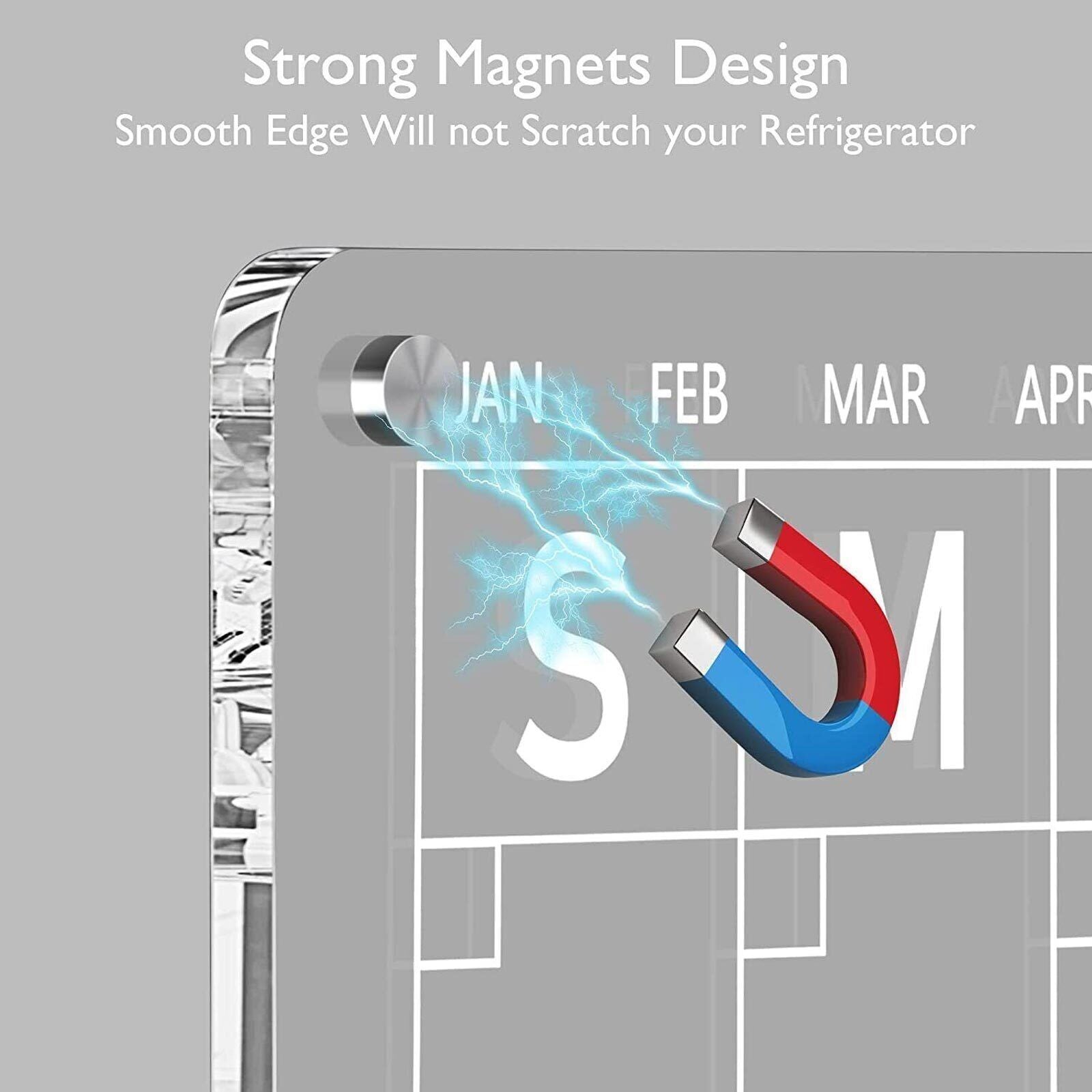 Large Magnetic Fridge Whiteboard Weekly Calendar Planner Acrylic White Board Set