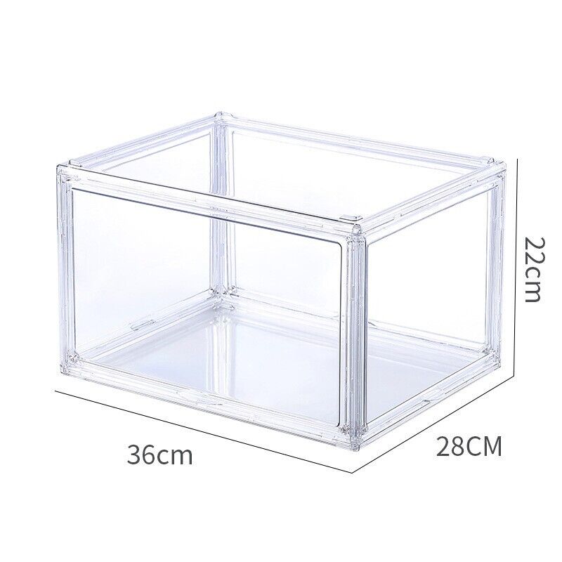 1PC Ultra-clear sneaker storage magnetic side display acrylic shoe box shoe box