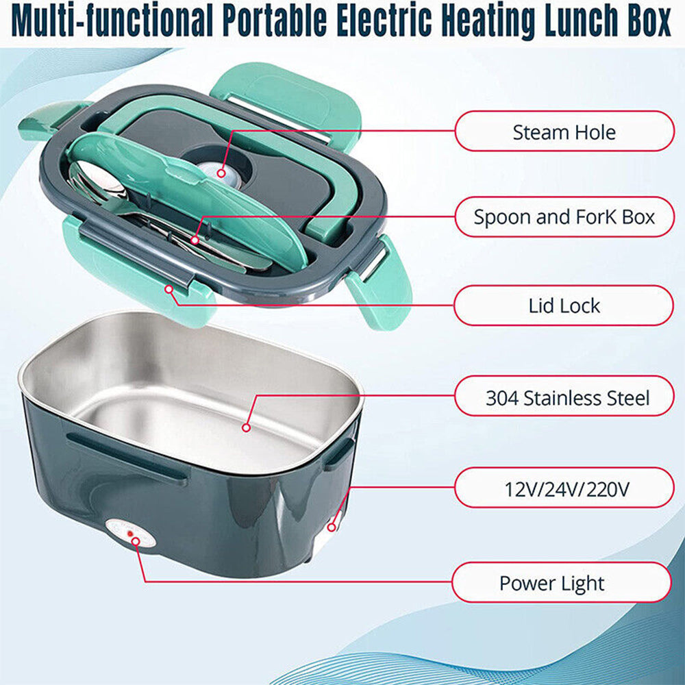 Electric Lunch Box Food Warmer Portable Leakproof Food Heater Car Home Picnic