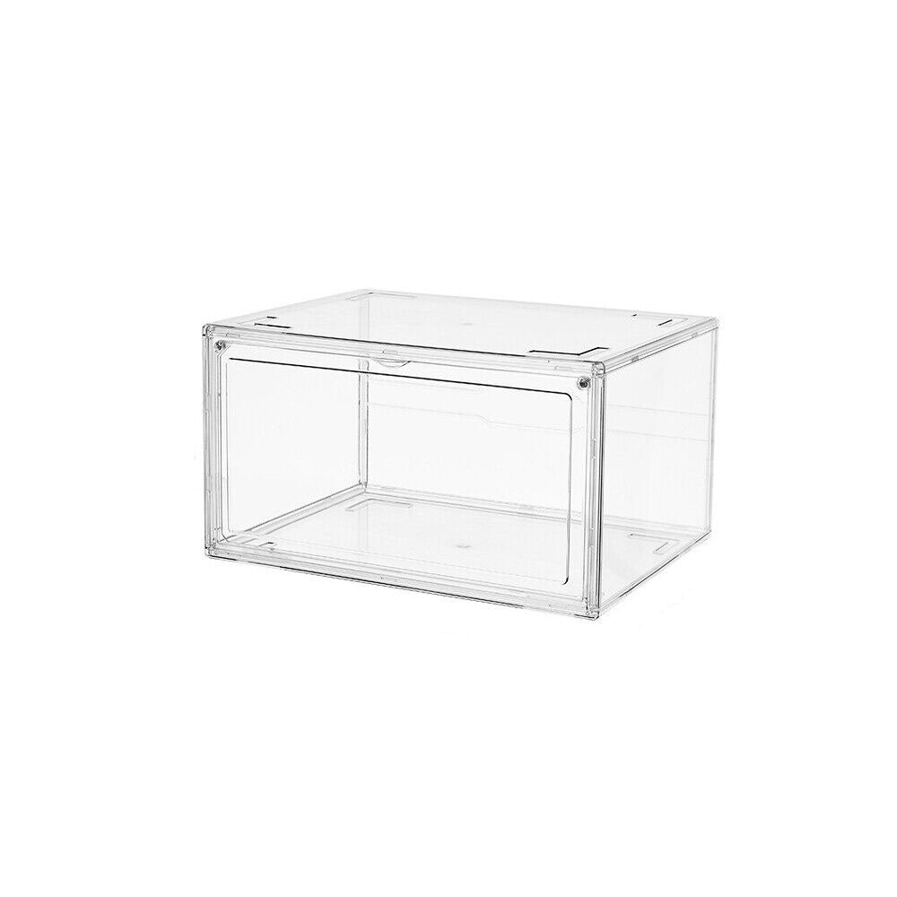 Shoe Display Box Clear Container Stackable Boxes Storage Case