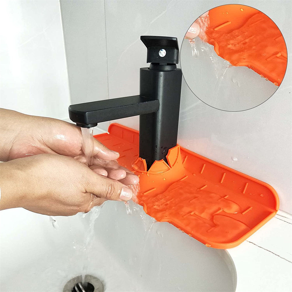 Silicone Water Tap Drip Mat, Splash Prevention Pad, Nordic Water