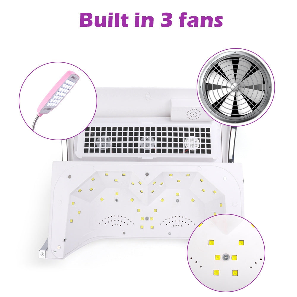 Multifunction Nail Drill Art Salon Nail Lamp Nail Vacuum Cleaner Nail Dust Collector Machine