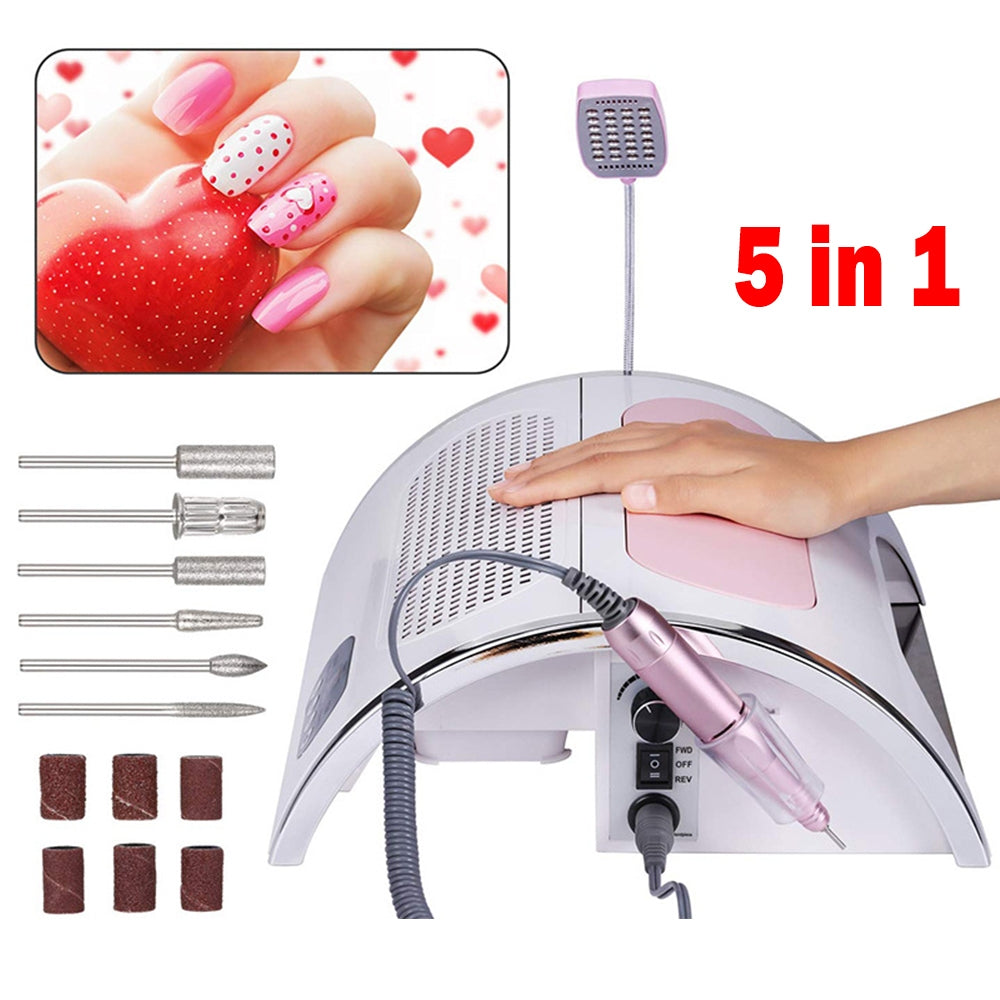 Multifunction Nail Drill Art Salon Nail Lamp Nail Vacuum Cleaner Nail Dust Collector Machine