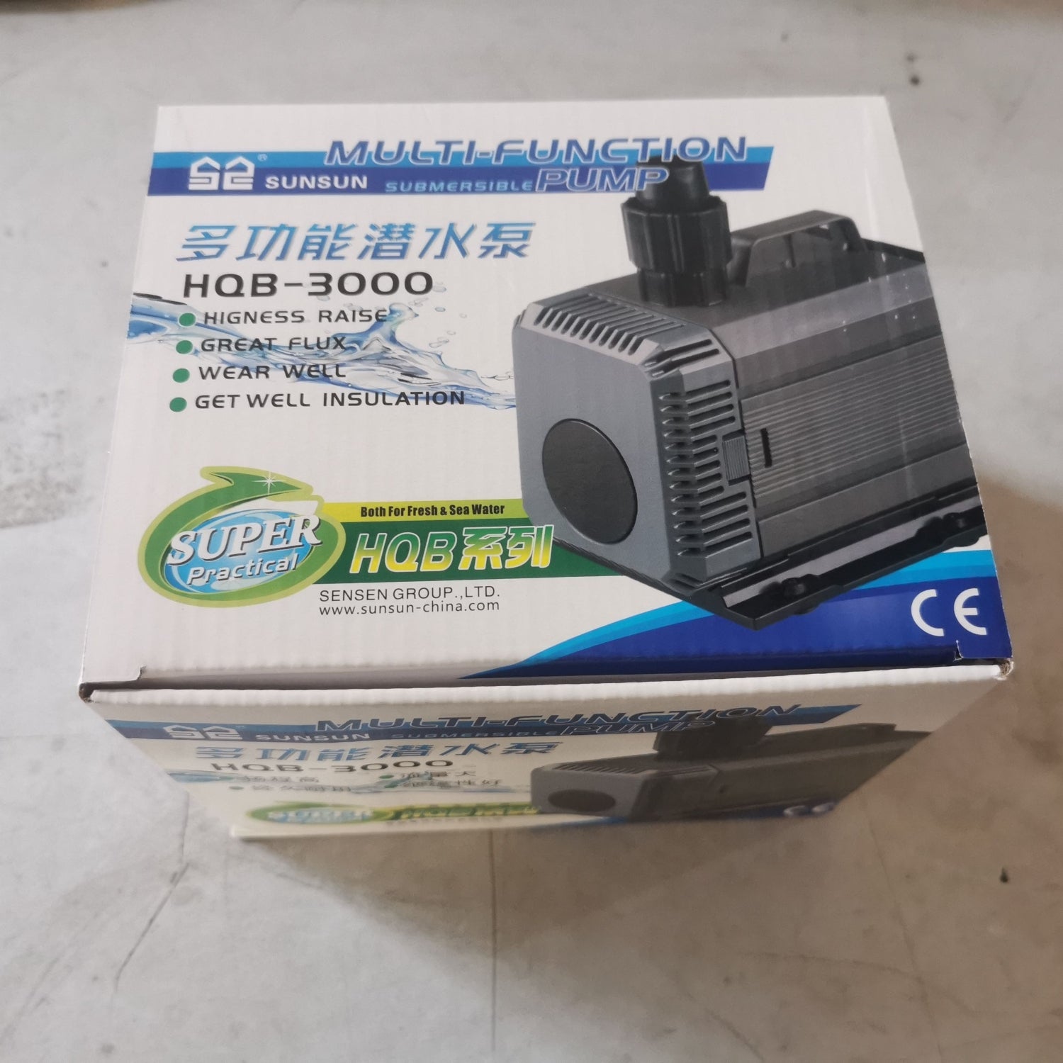 2500LPH HQB-3000 SUNSUN Submersible Water Pump Aquarium Fountain Pond Tank AU