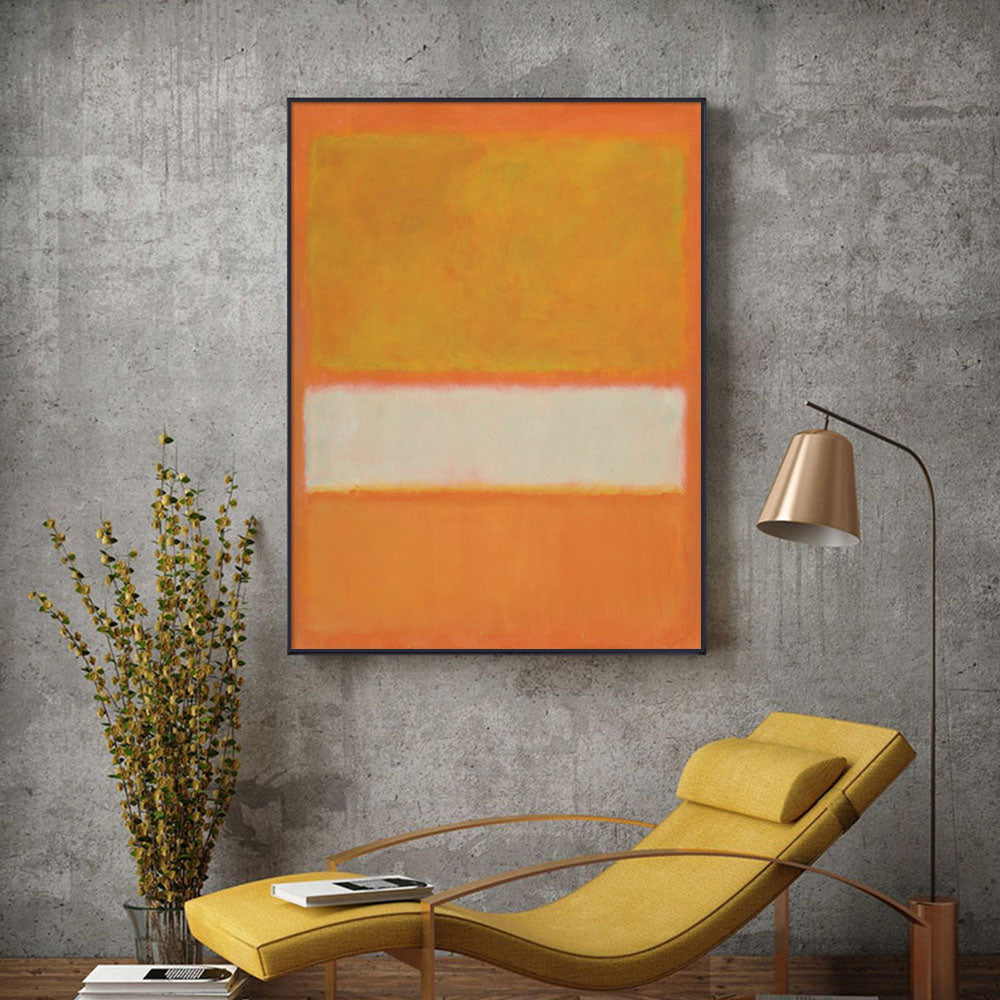 60cmx90cm Yellow By Mark Rothko Black Frame Canvas Wall Art