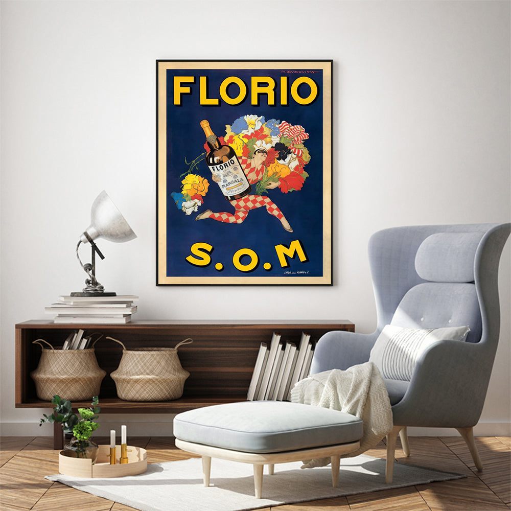 80cmx120cm Florio S.O.M Black Frame Canvas Wall Art