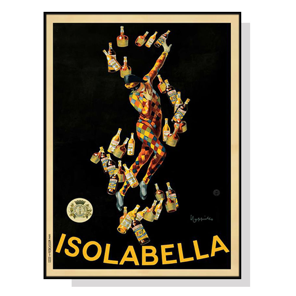 80cmx120cm Isolabella Black Frame Canvas Wall Art