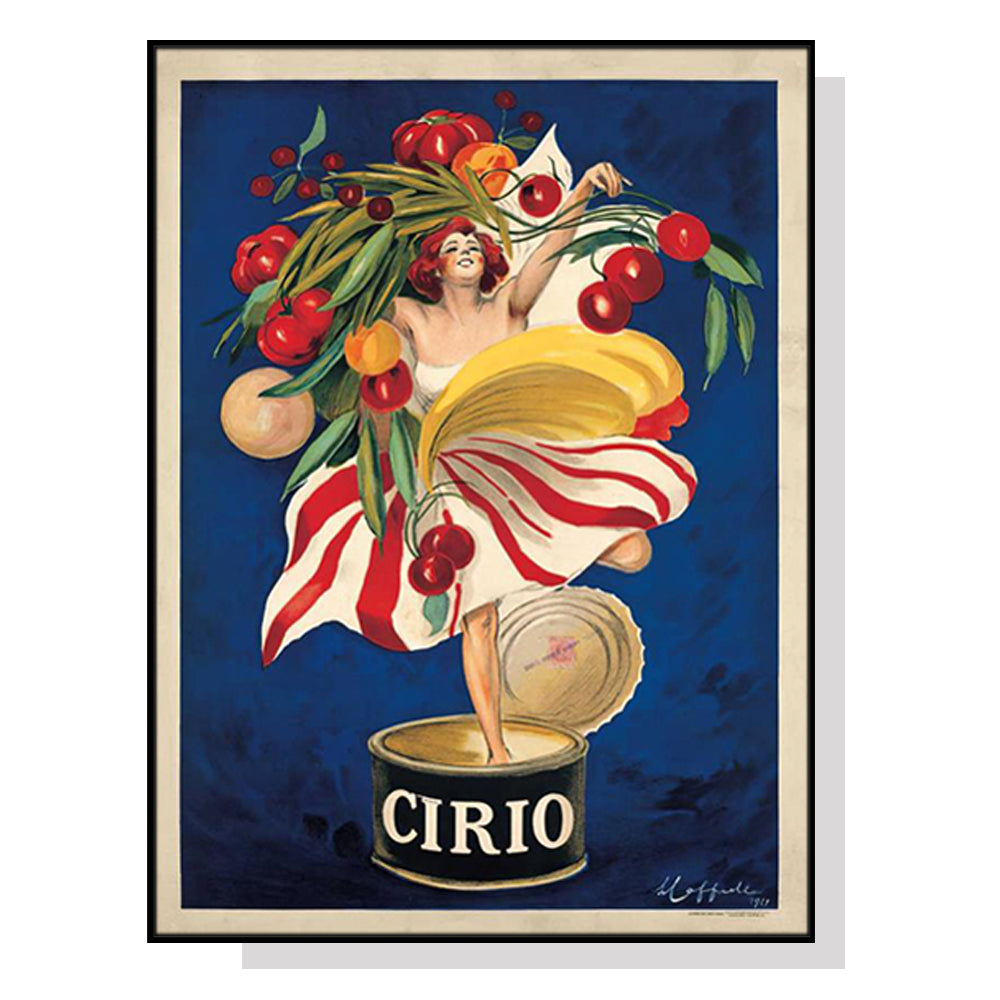 70cmx100cm Cirio By Leonetto Cappiello Black Frame Canvas Wall Art