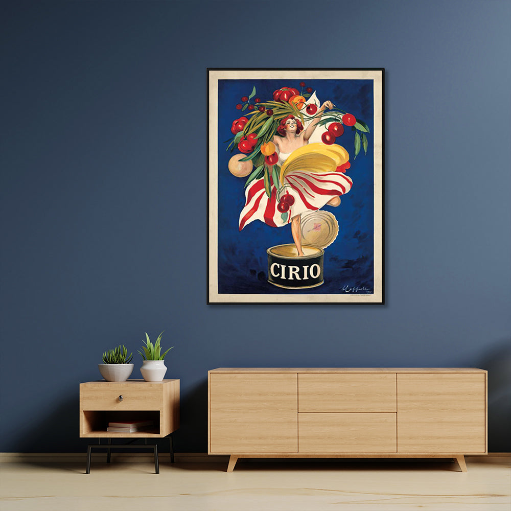 70cmx100cm Cirio By Leonetto Cappiello Black Frame Canvas Wall Art