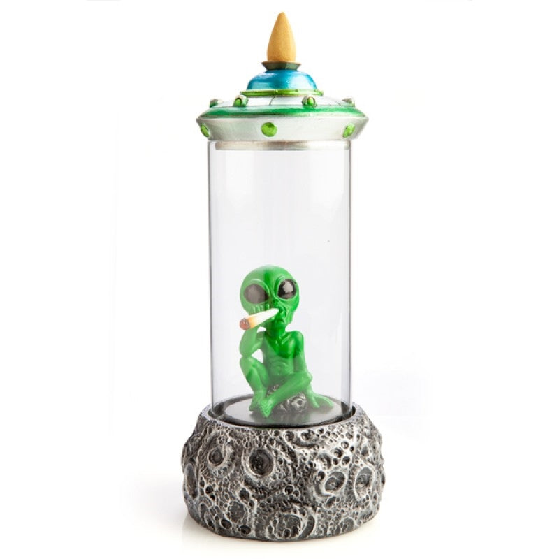 Stoned Alien Glass Case LED Backflow Incense Burner