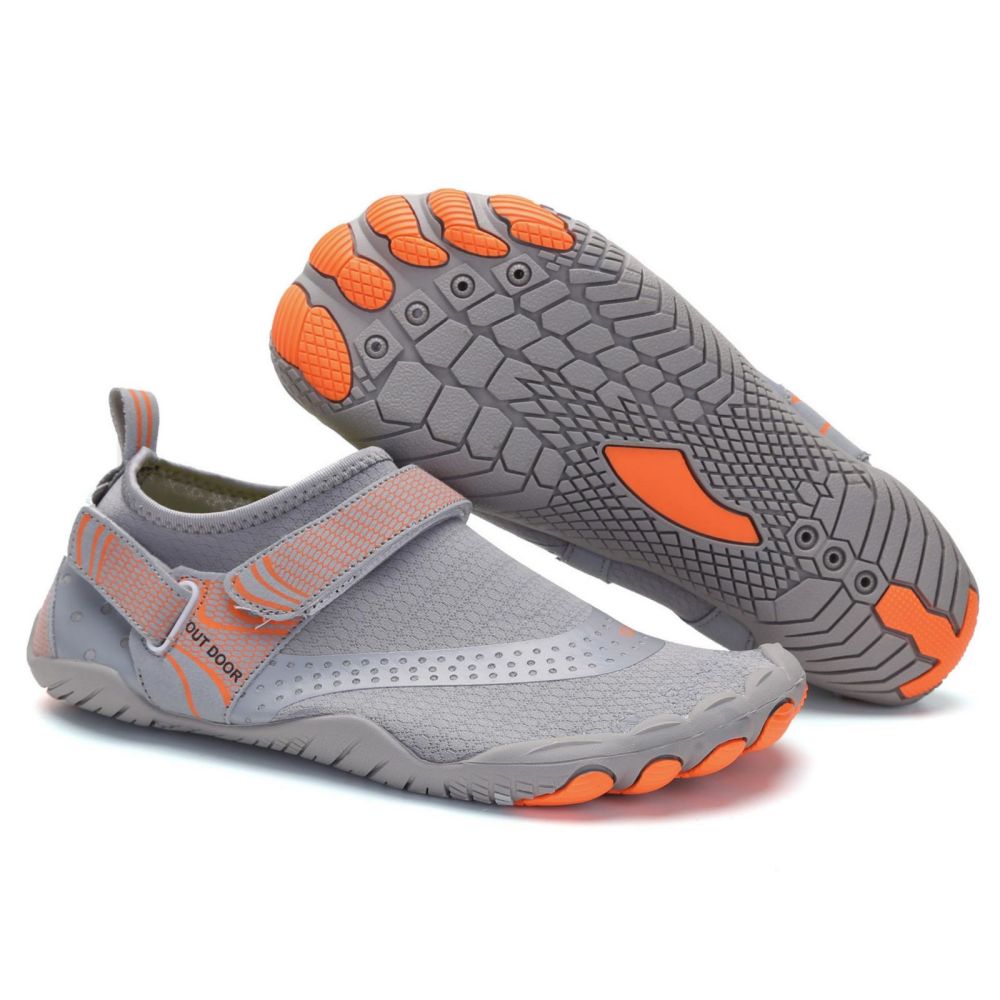 Men Women Water Shoes Barefoot Quick Dry Aqua Sports Shoes - Grey Size EU41 = US7.5