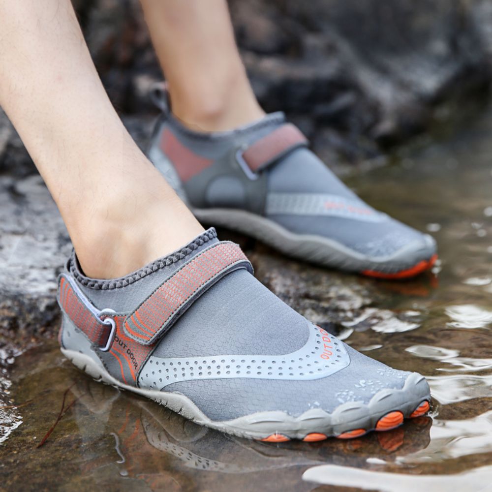 Men Women Water Shoes Barefoot Quick Dry Aqua Sports Shoes - Grey Size EU43 = US8.5