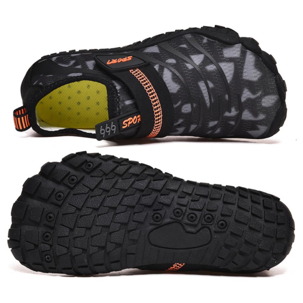 Kids Water Shoes Barefoot Quick Dry Aqua Sports Shoes Boys Girls (Pattern Printed) - Black Size Bigkid US3 = EU34