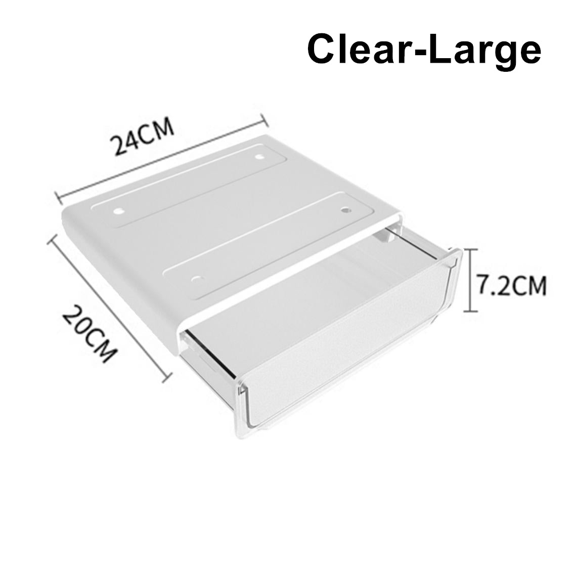 Under Desk Drawer Slide-out Large Office Organizers and Storage Drawers - Large Clear