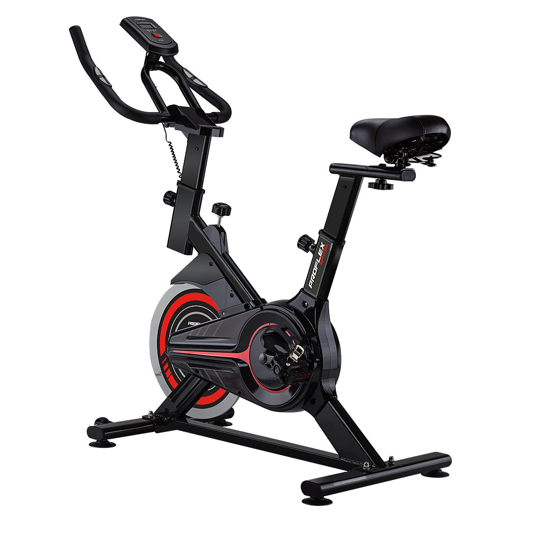 PROFLEX Spin Bike Flywheel Commercial Gym Exercise Home Fitness Red