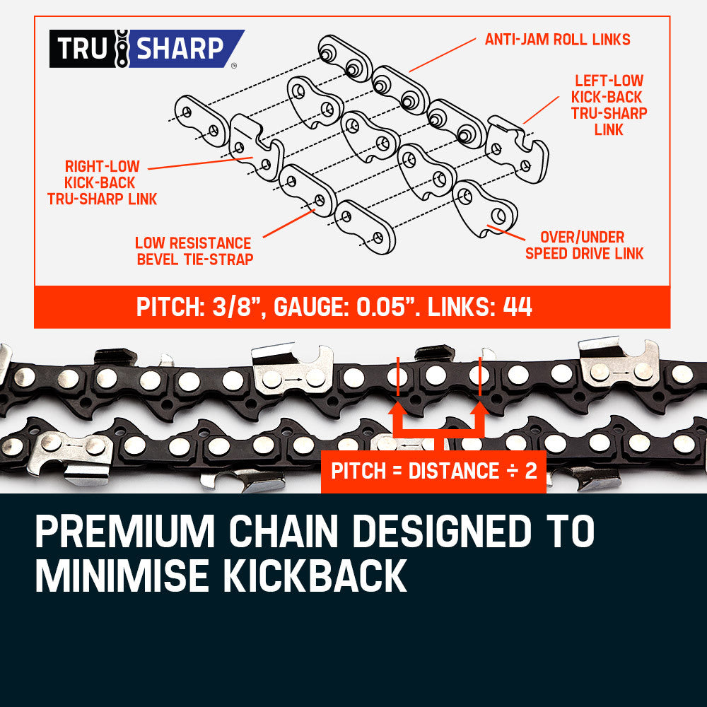 MTM 62CC Pole Chainsaw Saw Petrol Chain Tree Pruner Extended Extension Cutter