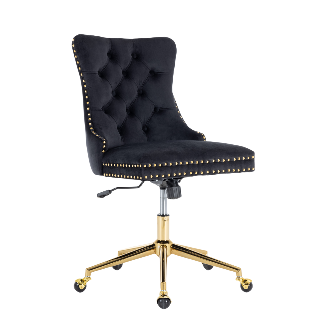 Velvet Home Office Chair- Beige