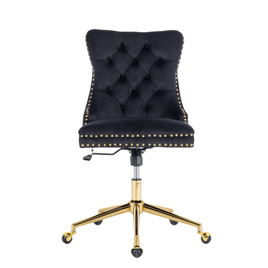 Velvet Home Office Chair- Beige