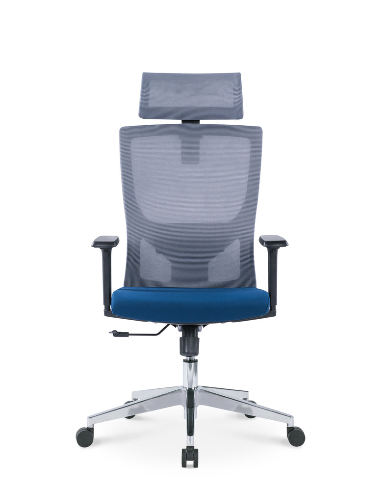 EKKIO Ava - Office Chair (Grey & Blue) EK-OC-102-SQ