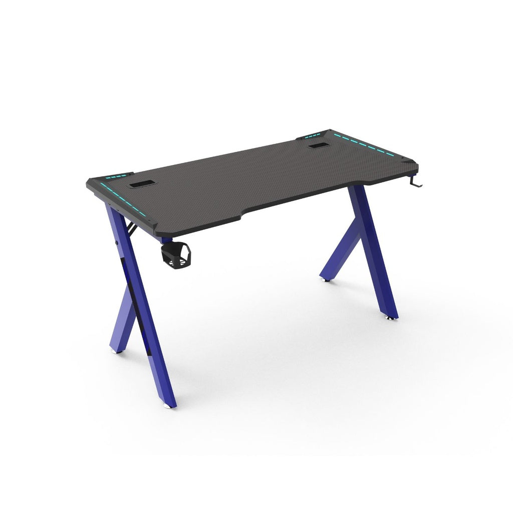 EKKIO RGB Gaming Desk Y Shape Blue 140cm EK-GD-103-AL