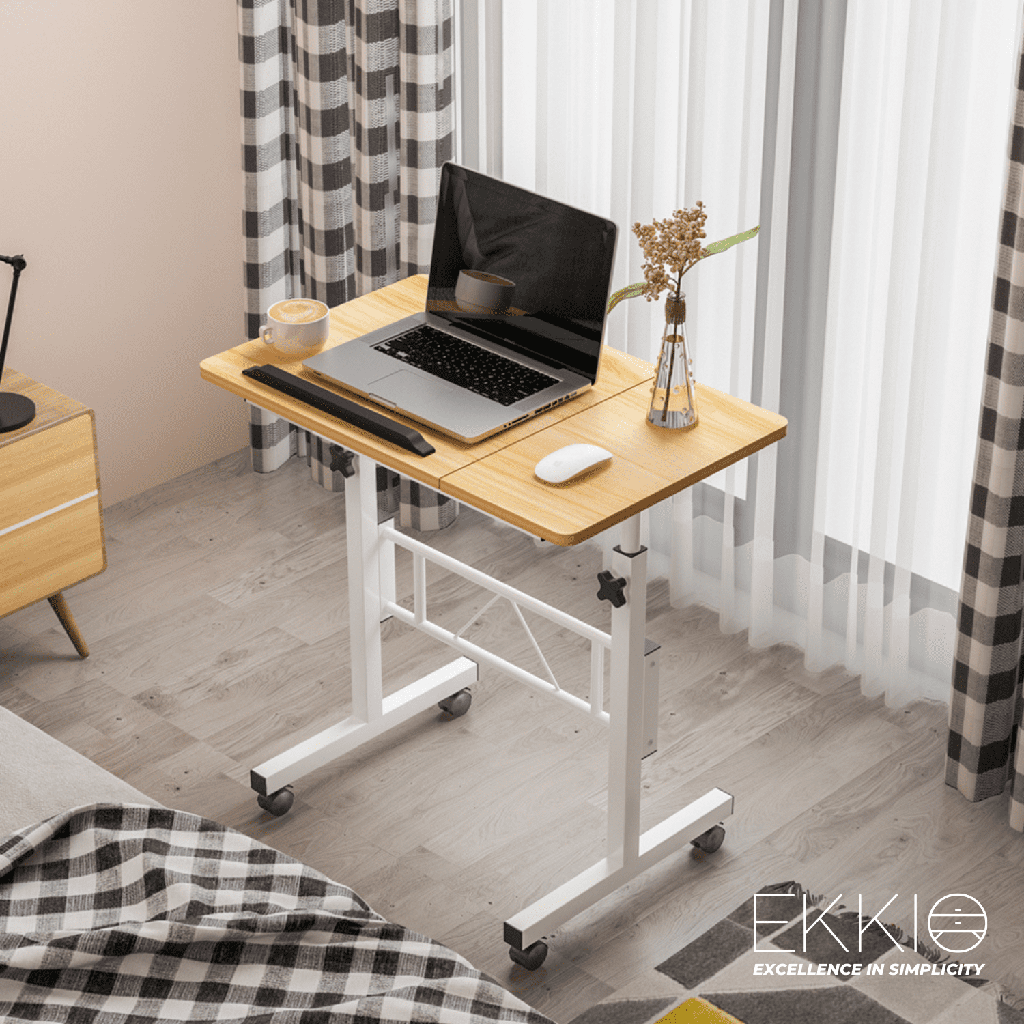 EKKIO Mobile Desk Half Tilt British Maple EK-MD-101-VAC/EK-MD-101-YM