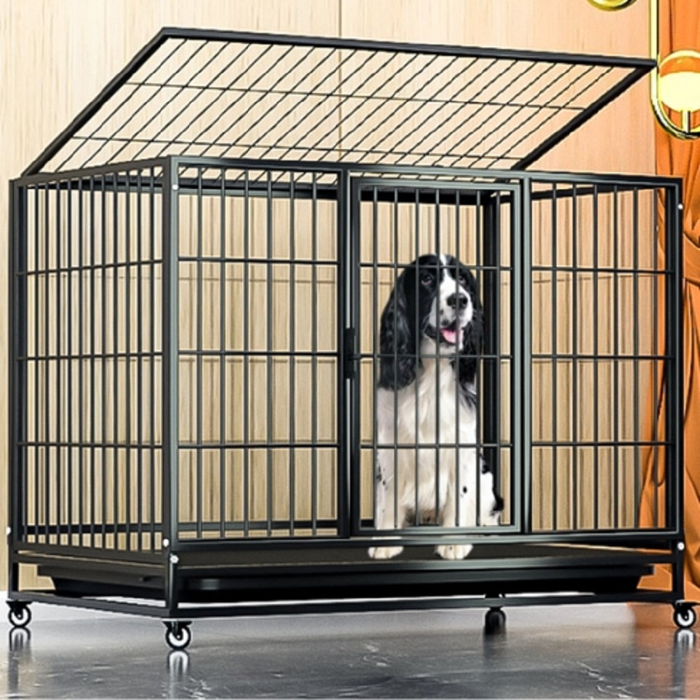 Floofi Dog Cage 32" (with wheels) FI-PC-130-XD